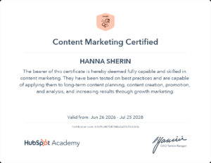 CONTENT MARKETING CERTIFIED